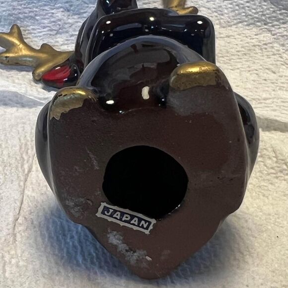 Vintage Kimple Ceramic Painted Reindeer Made in Japan Christmas Holiday 1950s - Picture 4 of 9